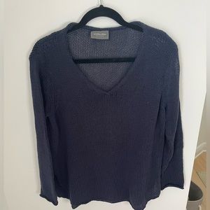 Wooden Ships Navy vneck sweater. Excellent condition.